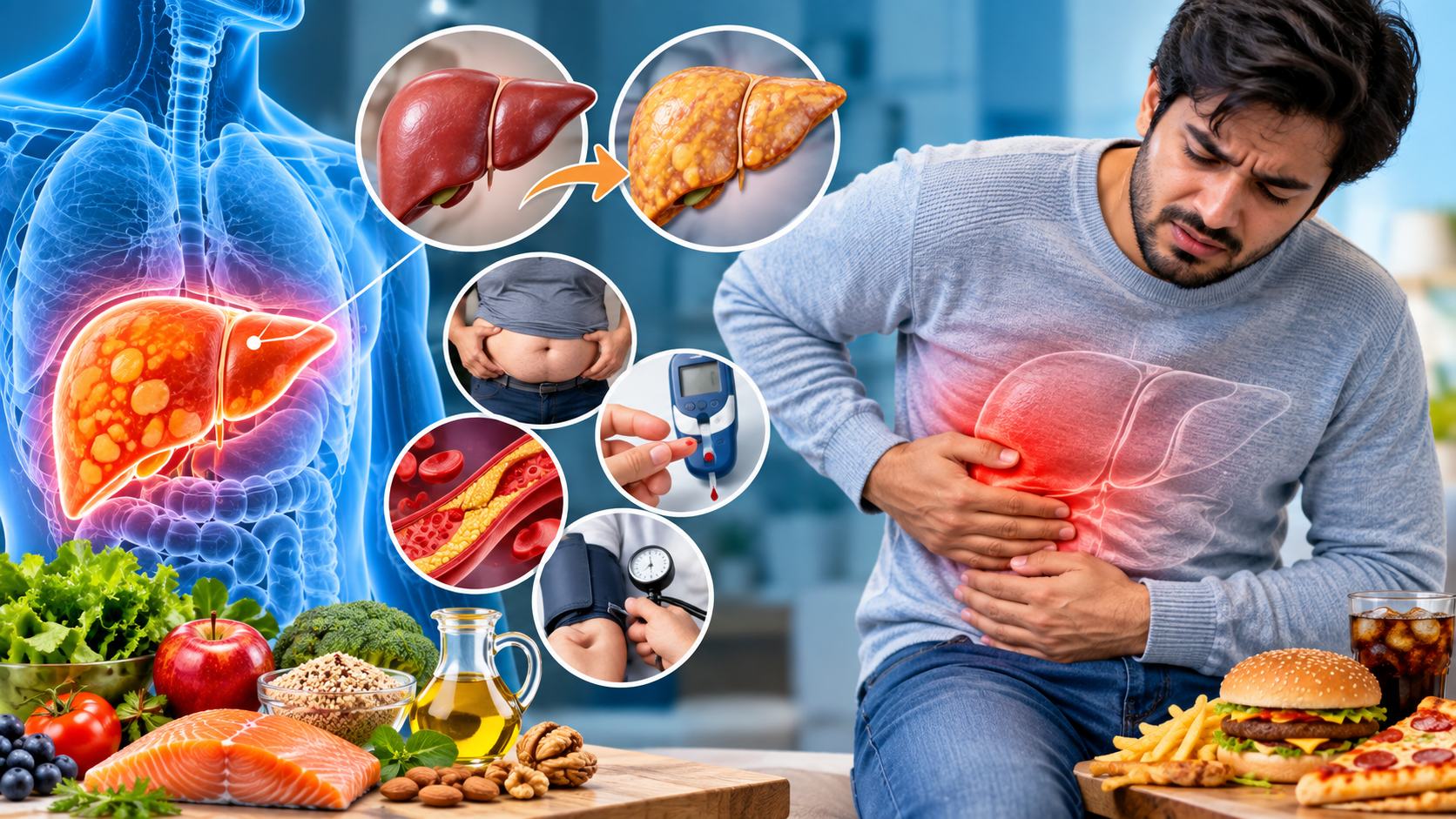 Doctor discussing fatty liver disease and liver health with a patient